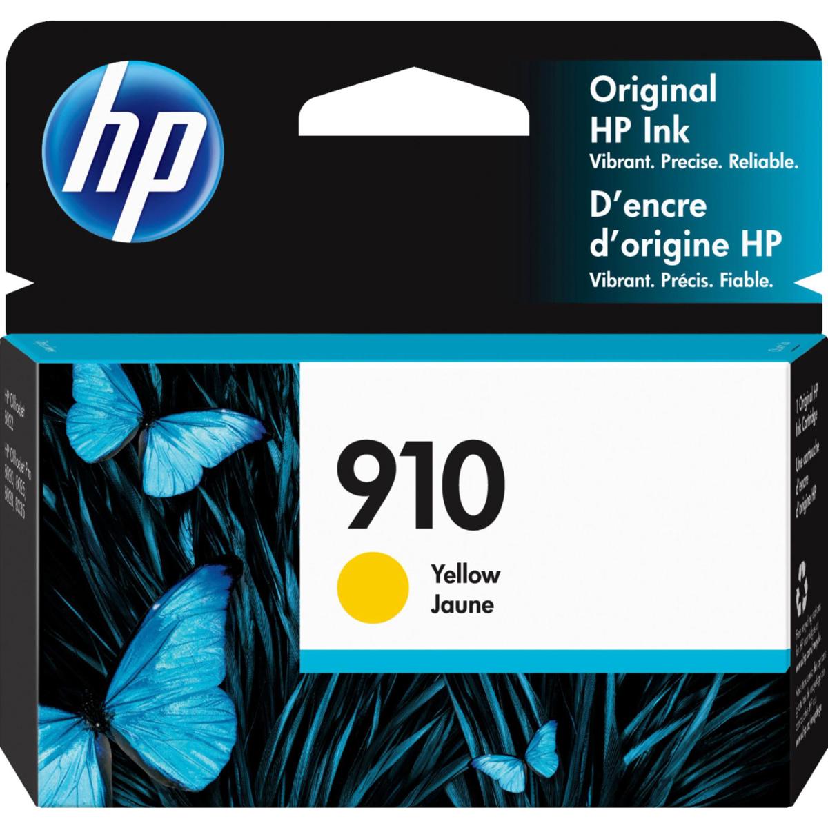 

HP 910 Original Ink Cartridge, 315 Pages Yield, Yellow