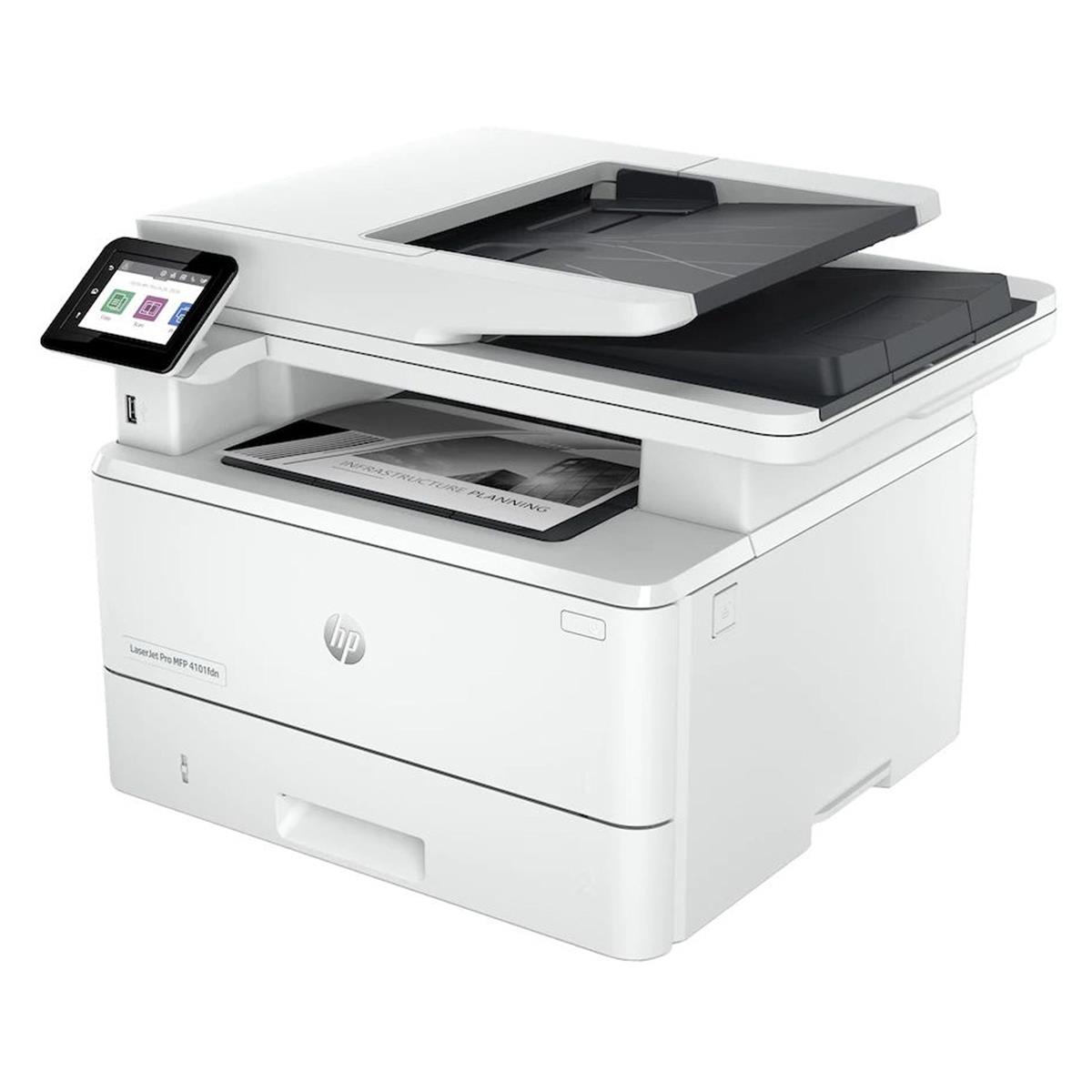 Image of HP LaserJet Pro MFP 4101fdn Duplex Monochrome Laser Printer w/Fax &amp; 2-Months Ink