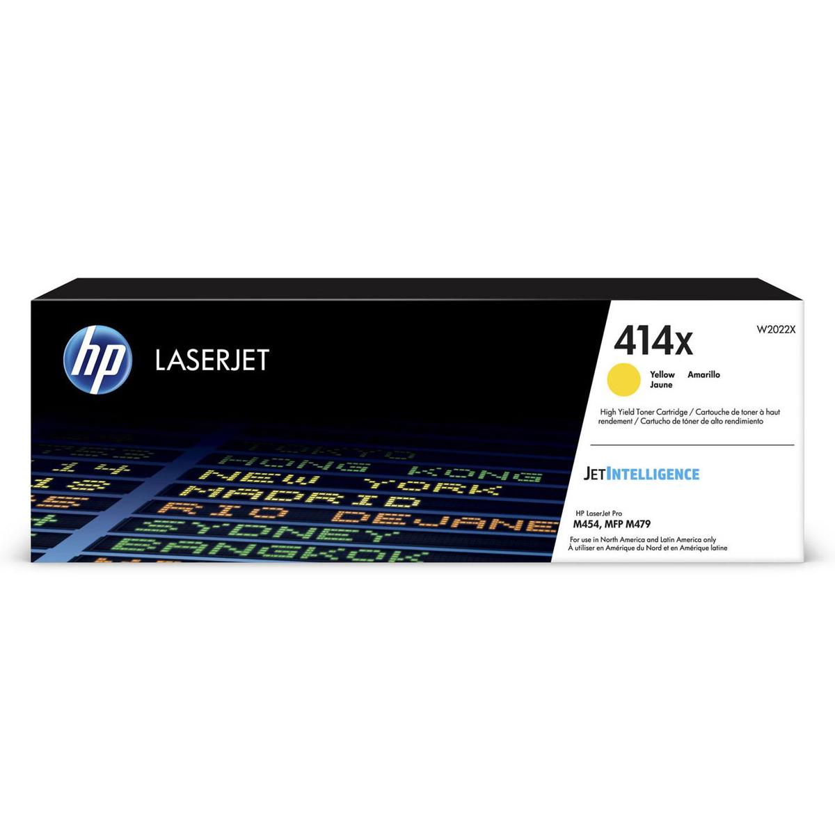 

HP 414X High-Yield Original LaserJet Toner Cartridge, Yellow