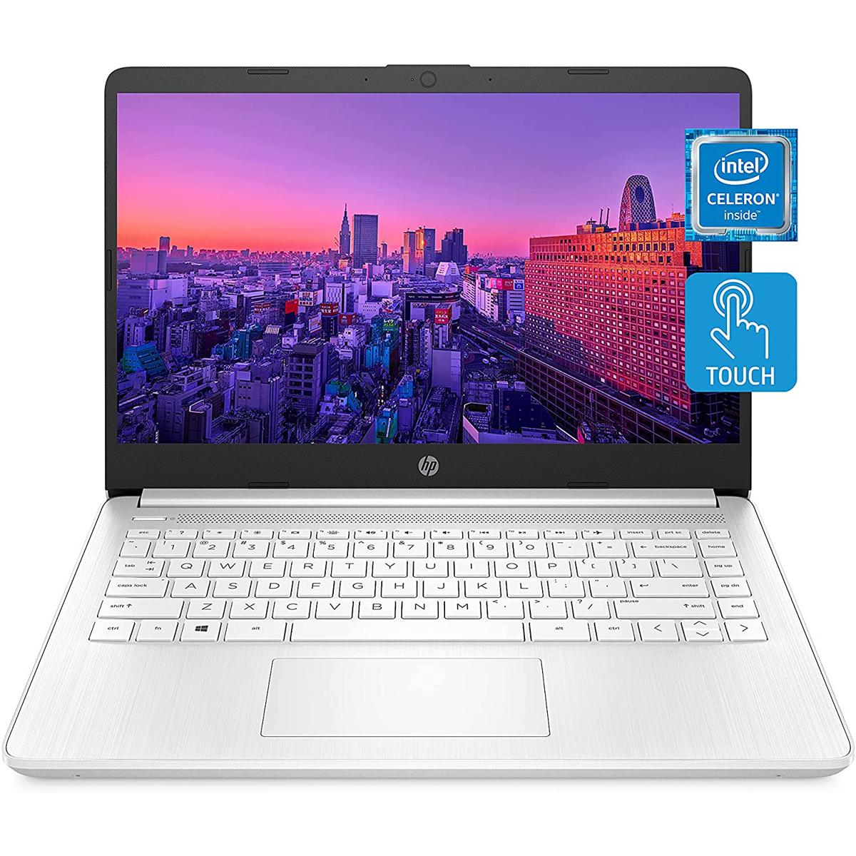 

HP 14-dq0080nr 14" HD Touch, Celeron N4020, 4GB, 64GB eMMC, W10H S Mode, White