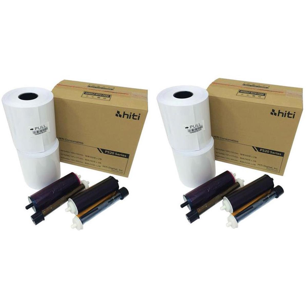 Photos - Ink Ribbon HiTi 4x6 Media for Photo Printer P520 & P520L - 2 Pack (4 Rolls & 