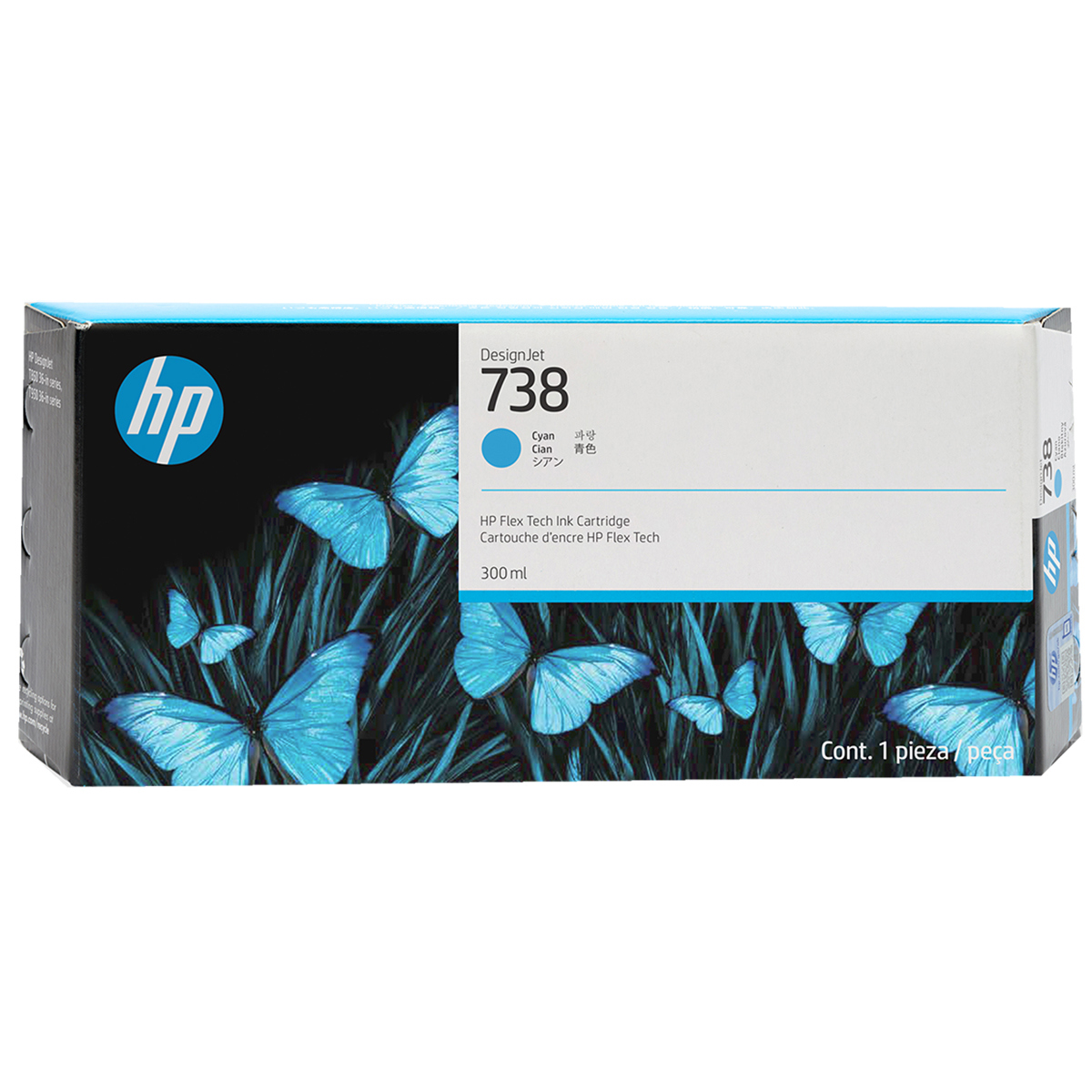 

HP 738 DesignJet Ink Cartridge 300ml Cyan