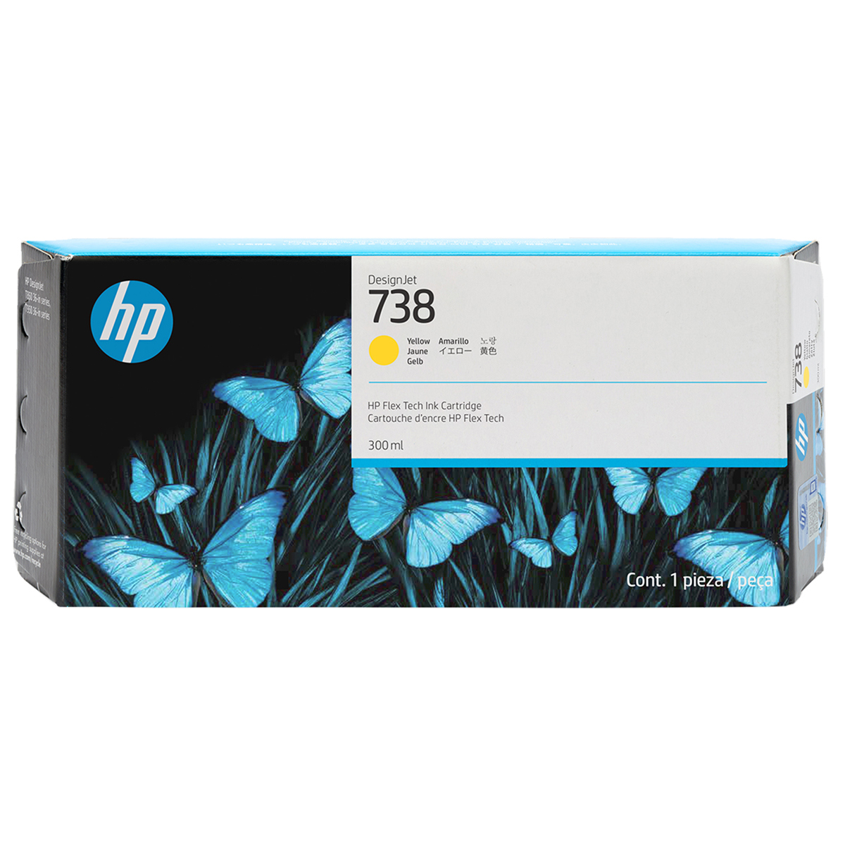 HP 738 DesignJet Ink Cartridge 300ml Yellow