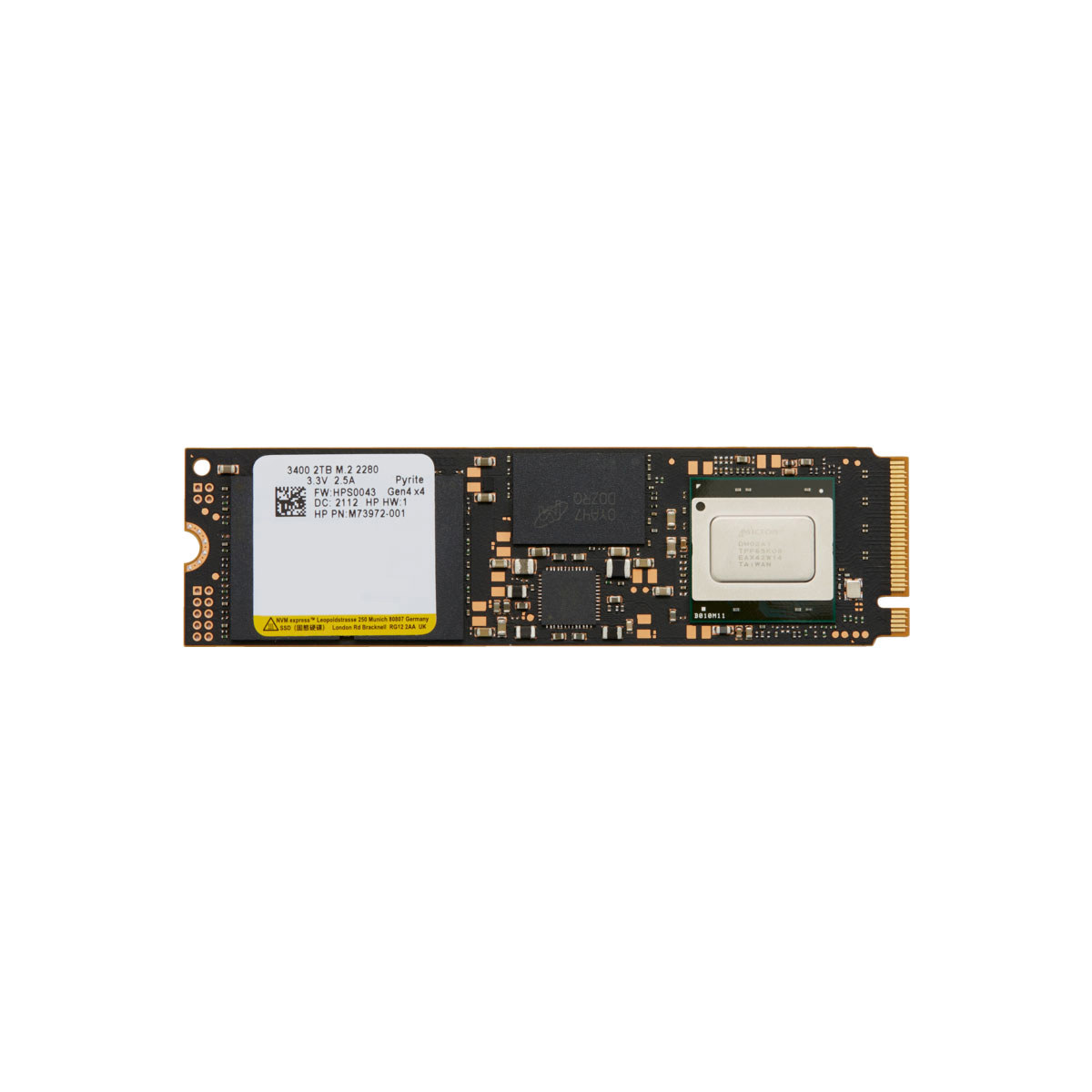 

HP 6D8L6AA 2TB NVMe PCIe Gen4.0x4 TLC M.2 Internal SSD