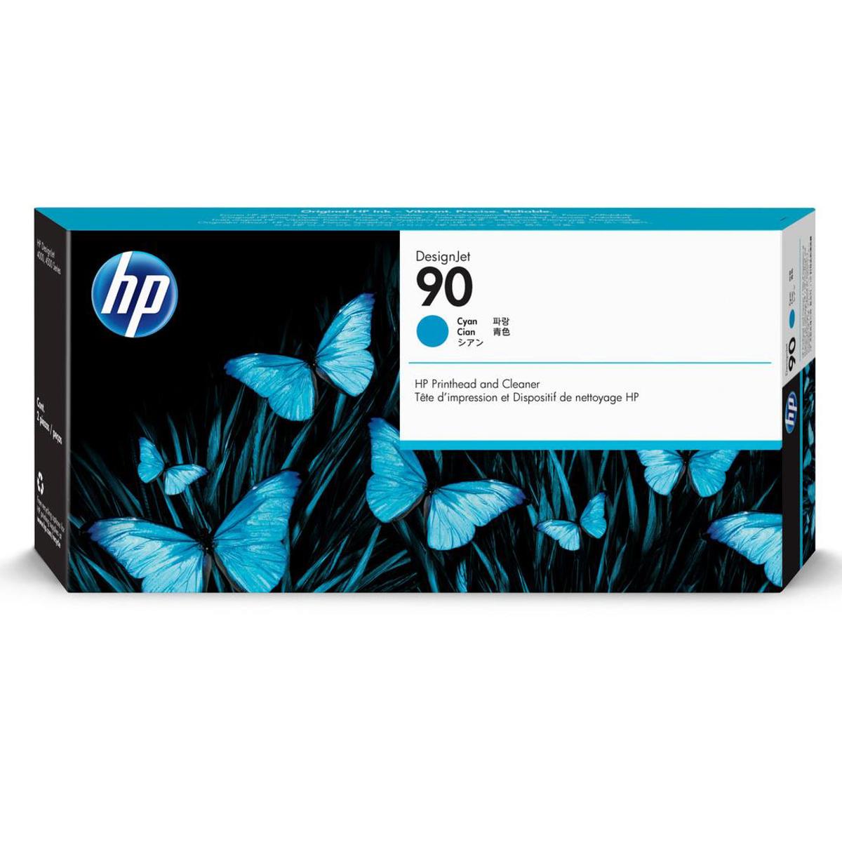 

HP 90 Cyan Ink Cartridge/Printhead and Cleaner