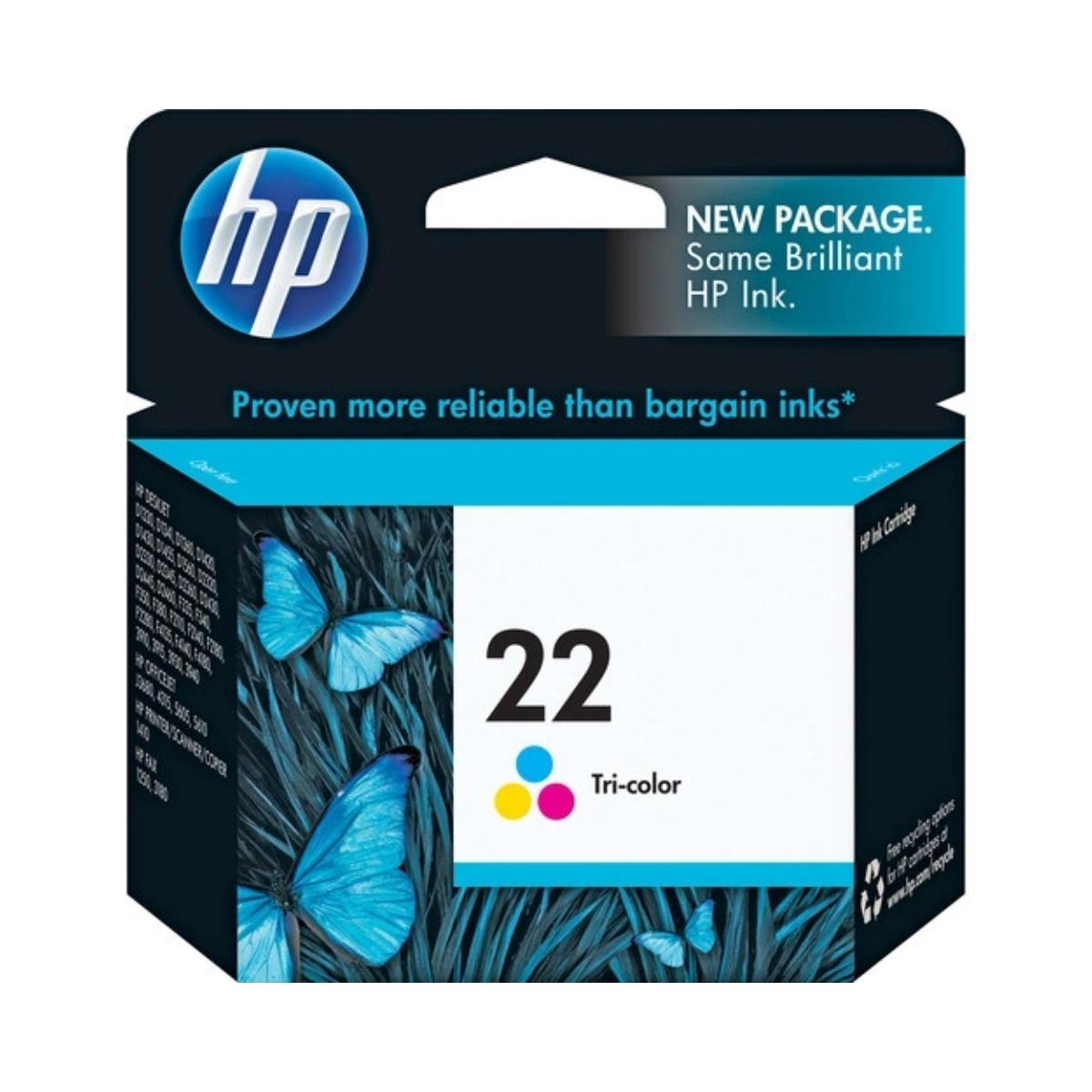 HP #22 Tri-Color Ink Cartridge, 5ml 
