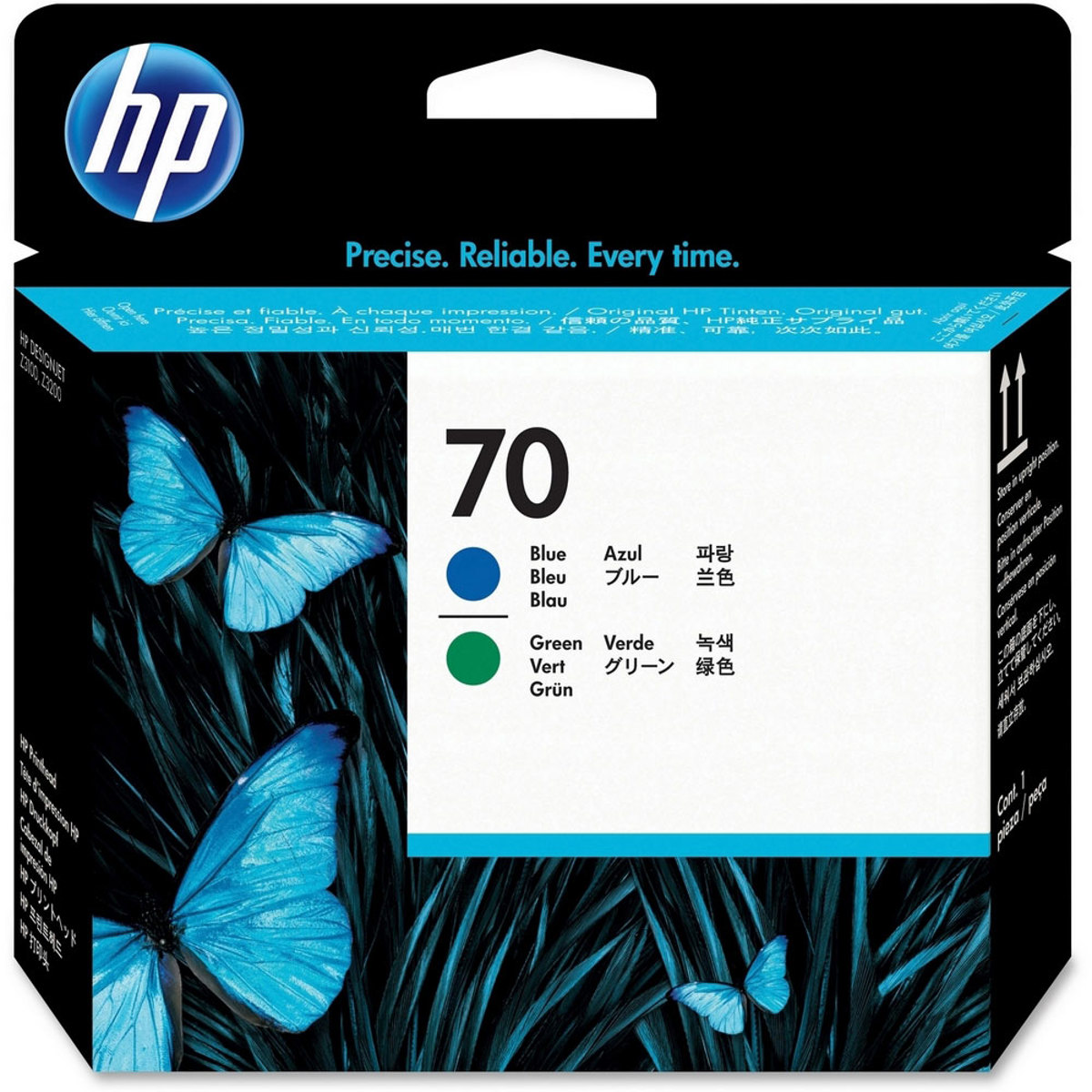 Image of HP 70 Blue and Green Printhead