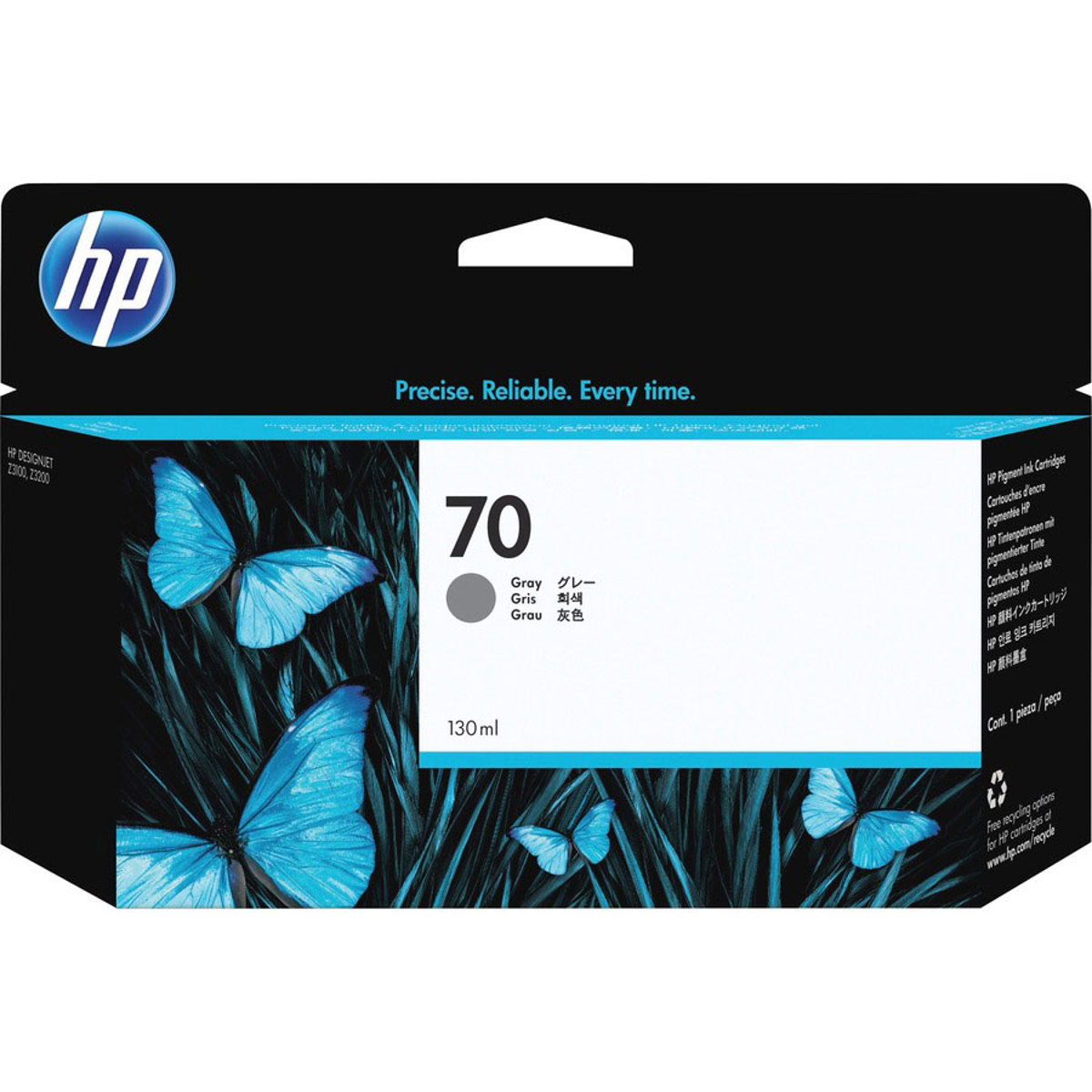 

HP 70 Gray Vivera Ink Cartridge for DesignJet Inkjet Printers, 130ml