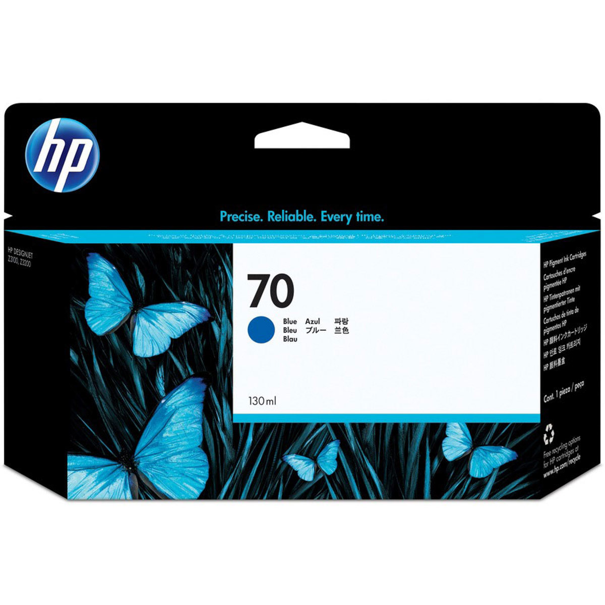 

HP 70 Blue Vivera Ink Cartridge for DesignJet Inkjet Printers, 130ml