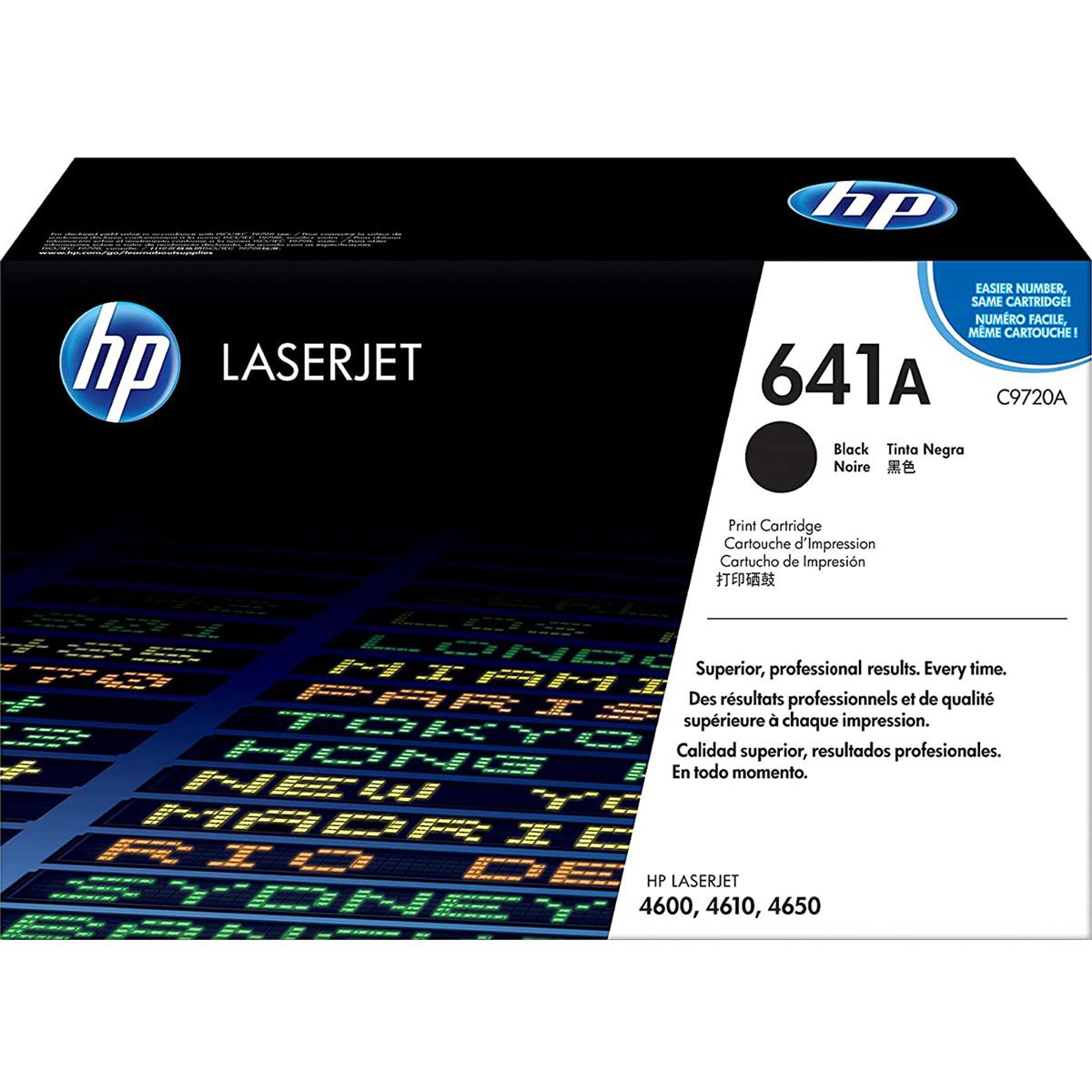 Image of HP C9720A Black Cartridge for Color LaserJet Printers