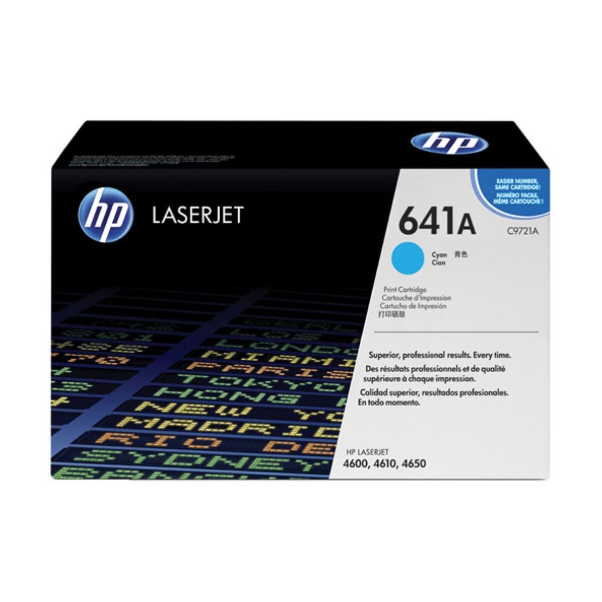 Image of HP C9721A Cyan Cartridge for Color LaserJet Printers