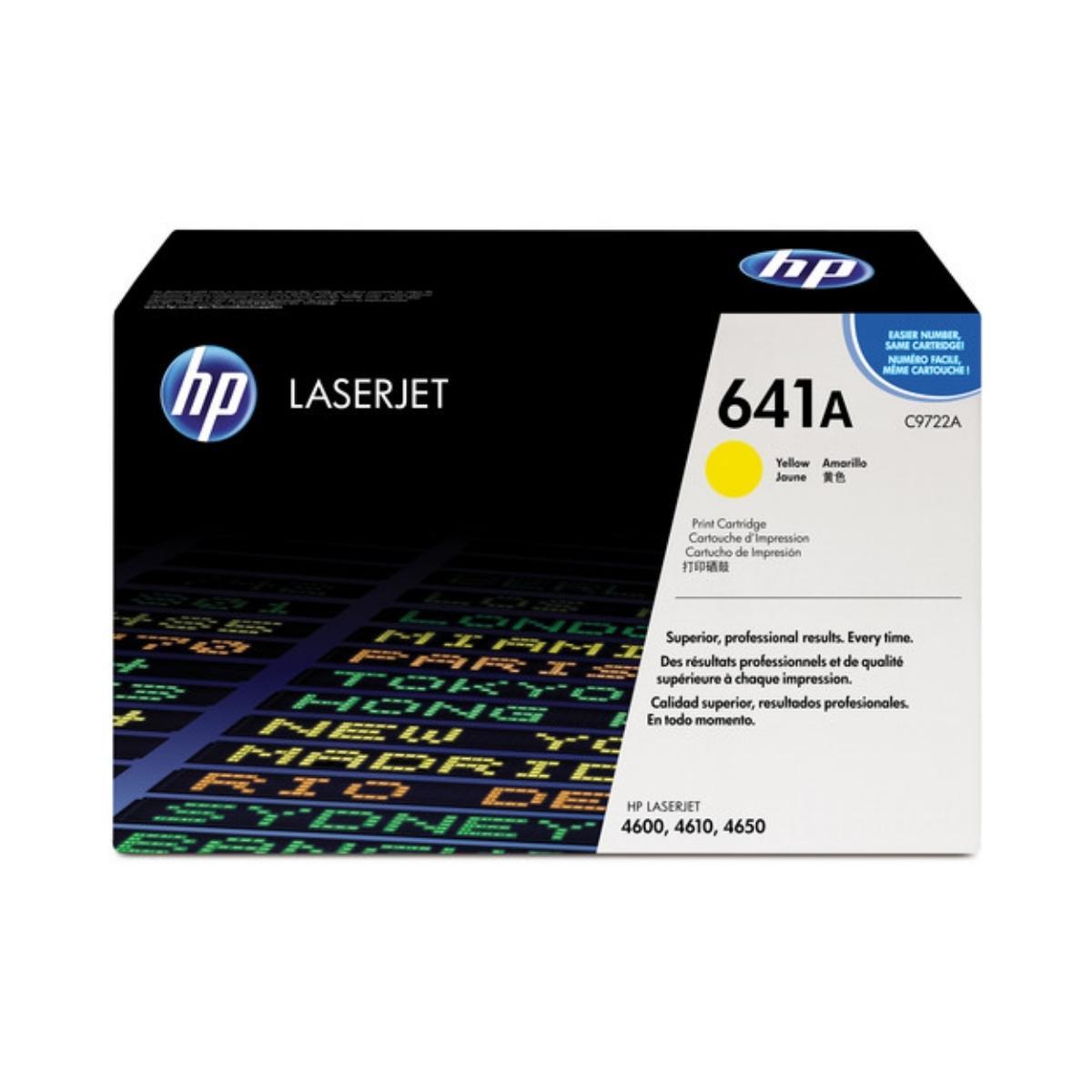 Image of HP C9722A Yellow Cartridge for Color LaserJet Printers