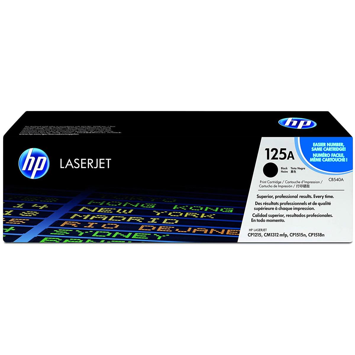 

HP CB540A Black Print Cartridge, Yields 2,200 Pages