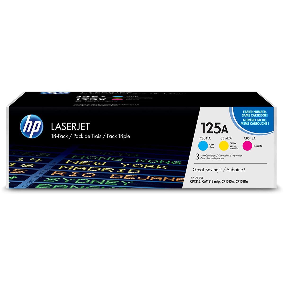 Image of HP CE259A Cyan/Yellow/Magenta LaserJet Toner Cartridges