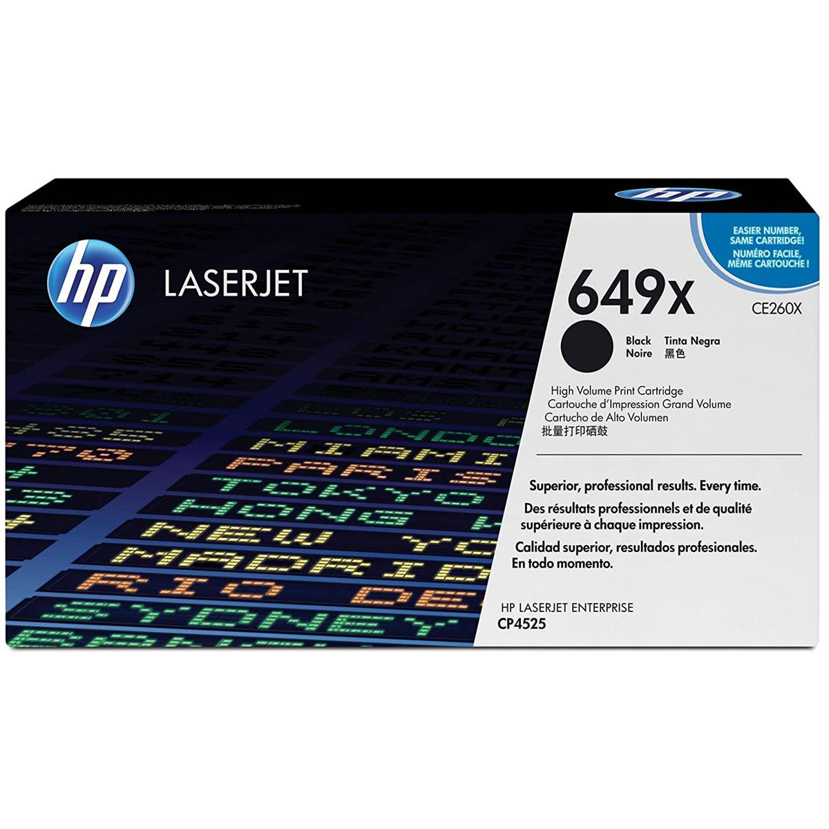 Image of HP CE260X Black Cartridge with Color-Sphere Toner
