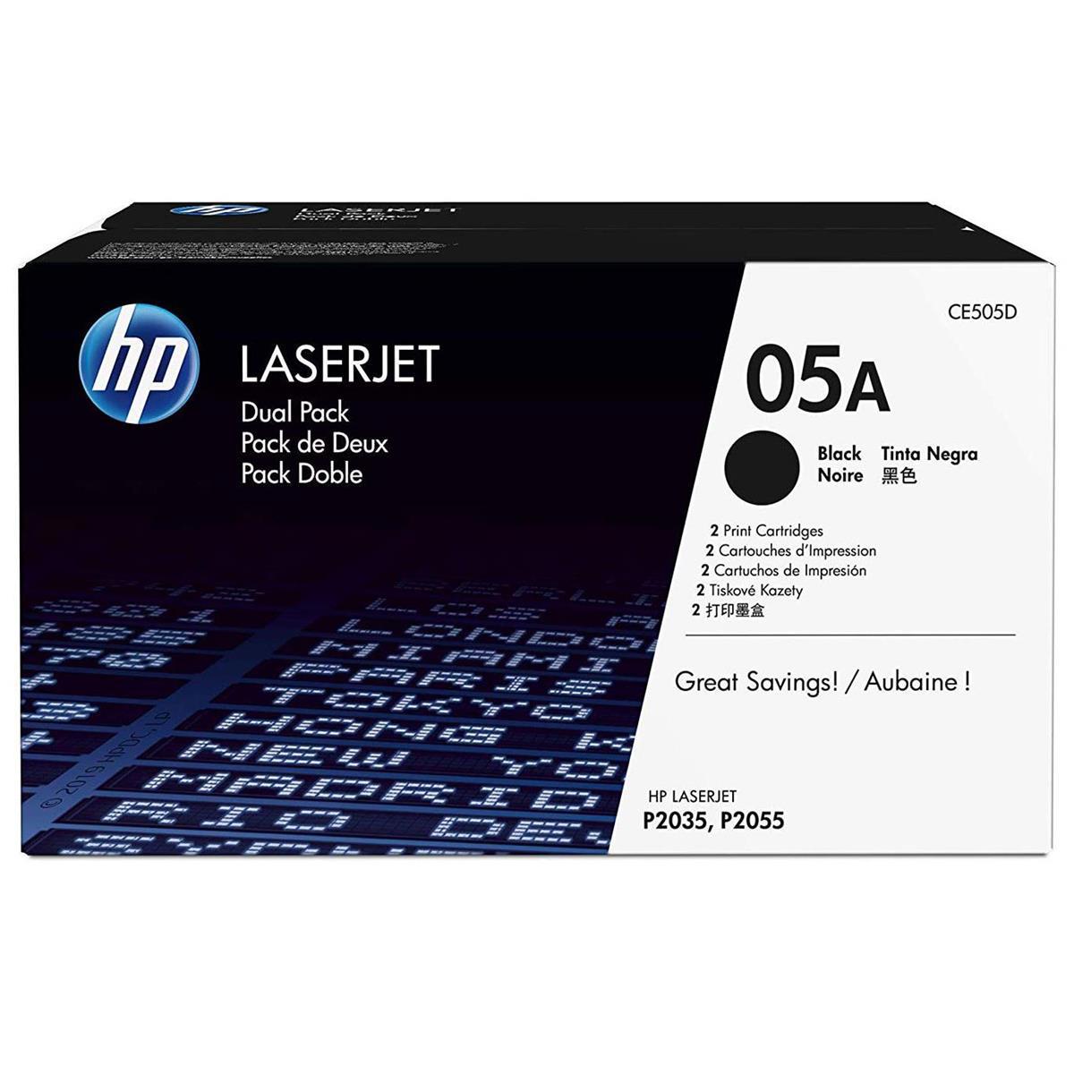 

HP CE505D 05A Dual Pack LaserJet Black Family