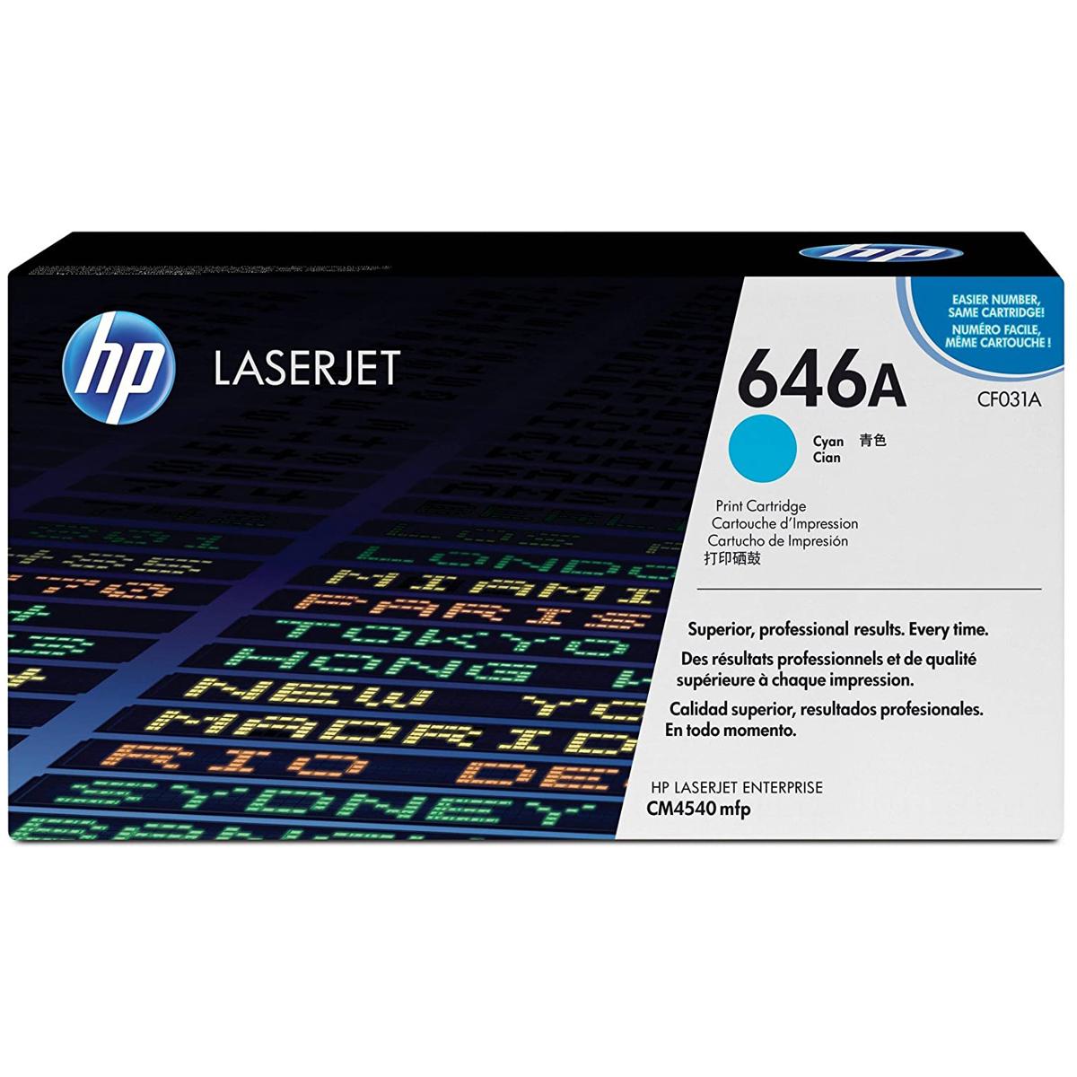 

HP CF031A Cyan LaserJet Toner Cartridge