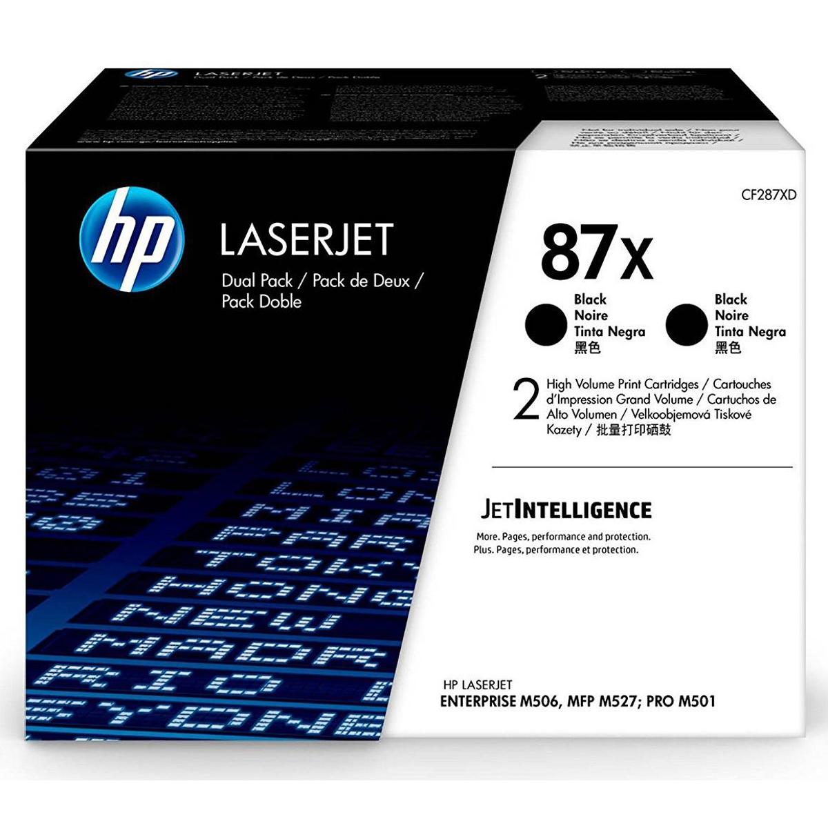 

HP 87X High Yield Black Original Laser Toner Cartridge, 2 Pack