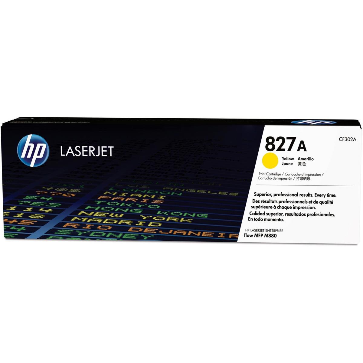 

HP 827A Color LaserJet Enterprise Flow M880/M855 MFP Yellow Toner Cartridge