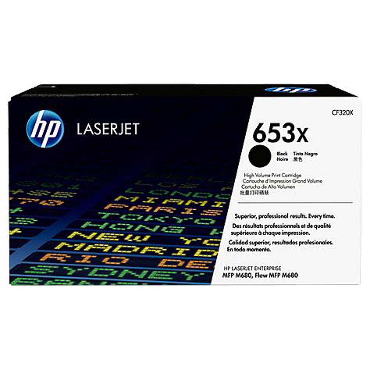 

HP 653X Color LaserJet Enterprise M680 High Yield Black MFP Toner Cartridge