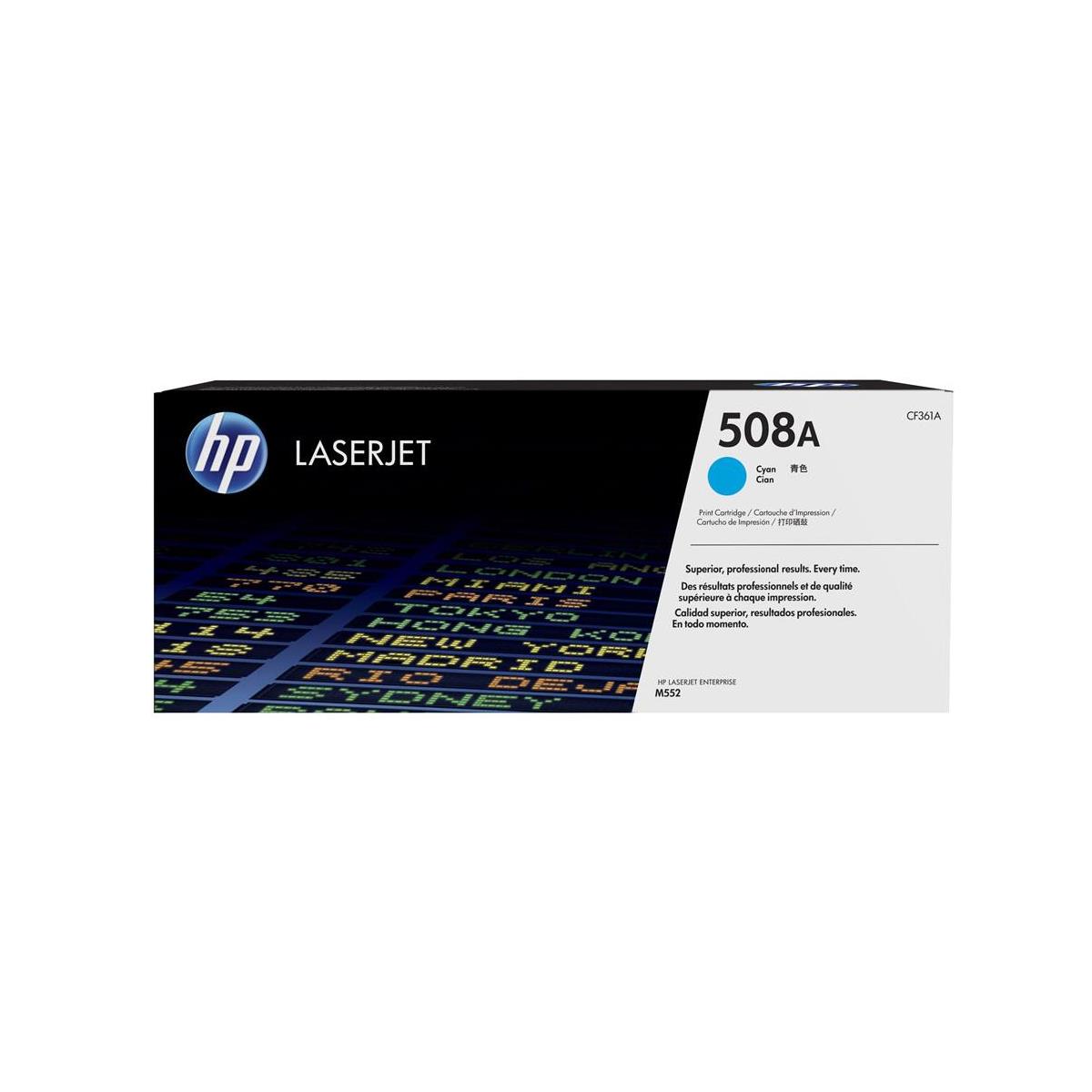 

HP 508A Toner Cartridge (OEM) for LaserJet Enterprise M552 Printer, Cyan