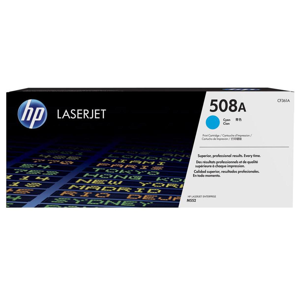 

HP 508A Toner Cartridge (OEM) for LaserJet Enterprise M552 Printer, Cyan