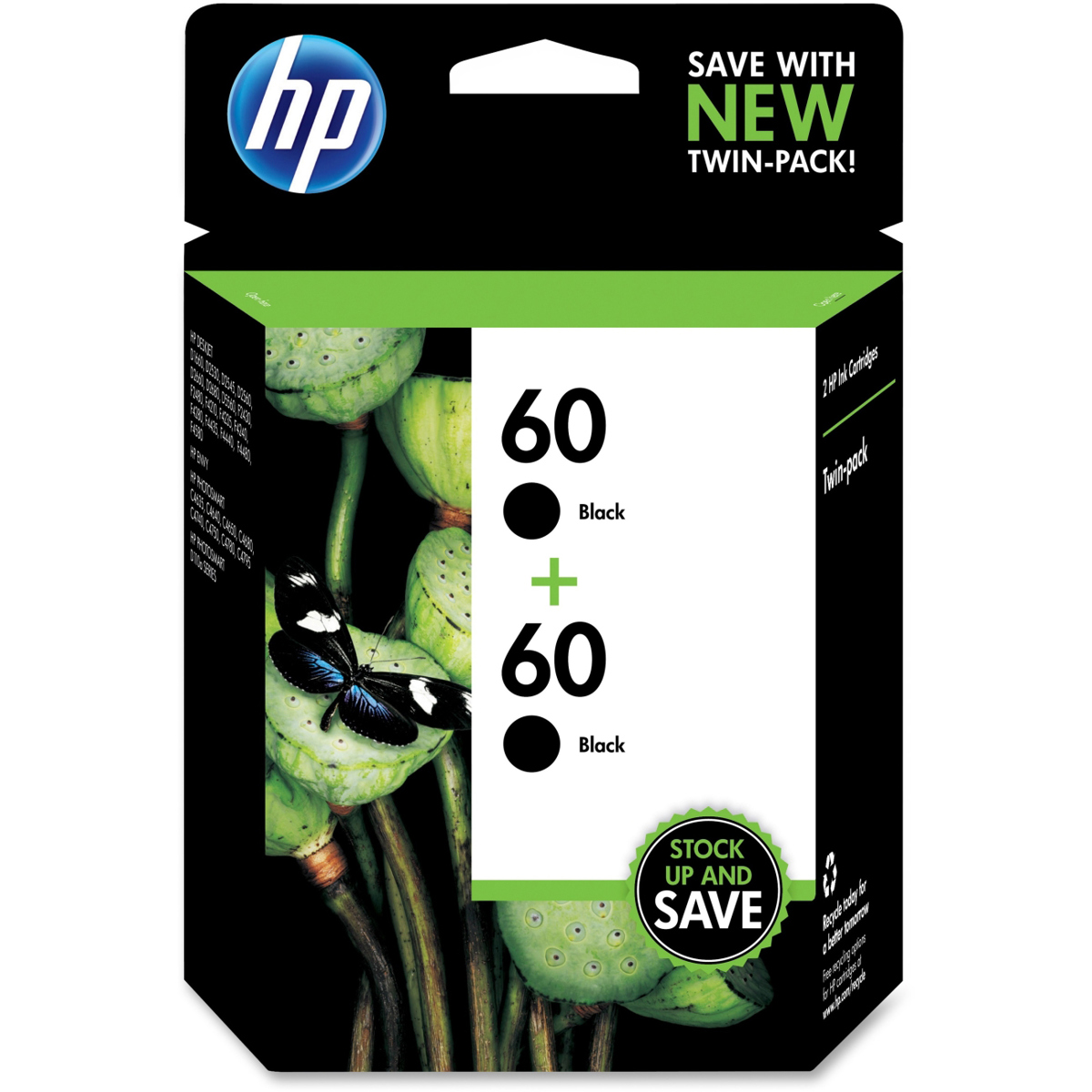 

HP 60 Black Original Ink Cartridge, Pack of 2
