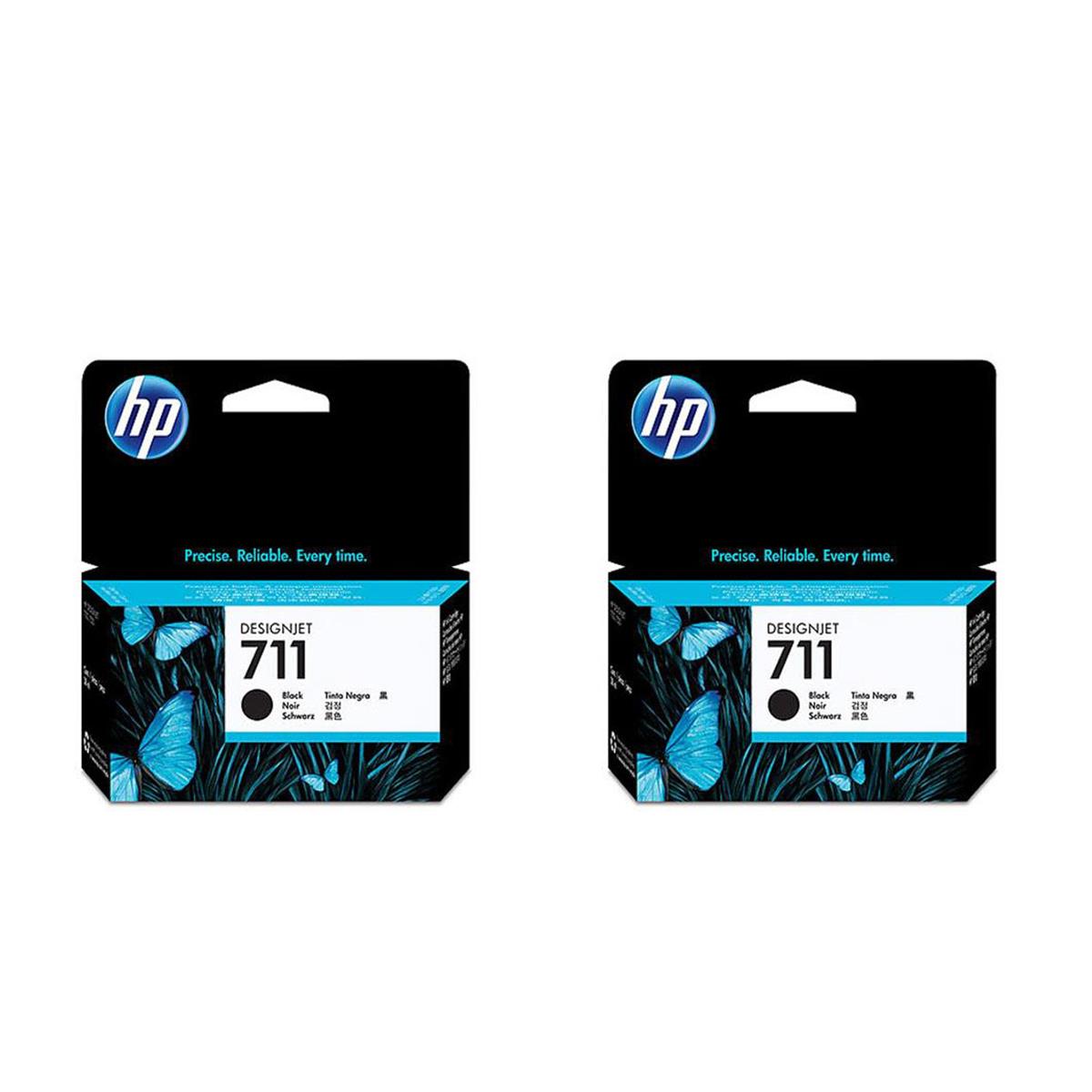 Image of HP 2 Pack HP 711 38-ml Black Ink Cartridge