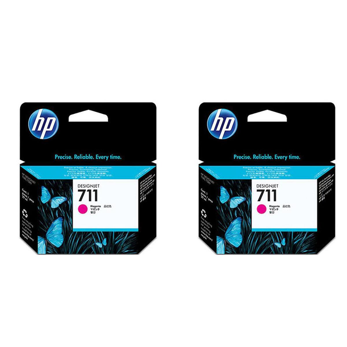 Image of HP 2 Pack HP 711 29ml Magenta Ink Cartridge