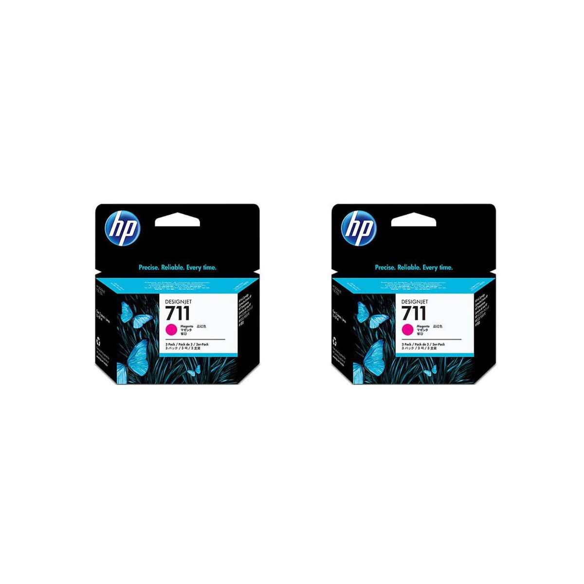 

HP 2 Pack 711 29ml Magenta Ink Cartridge, 3 Pack