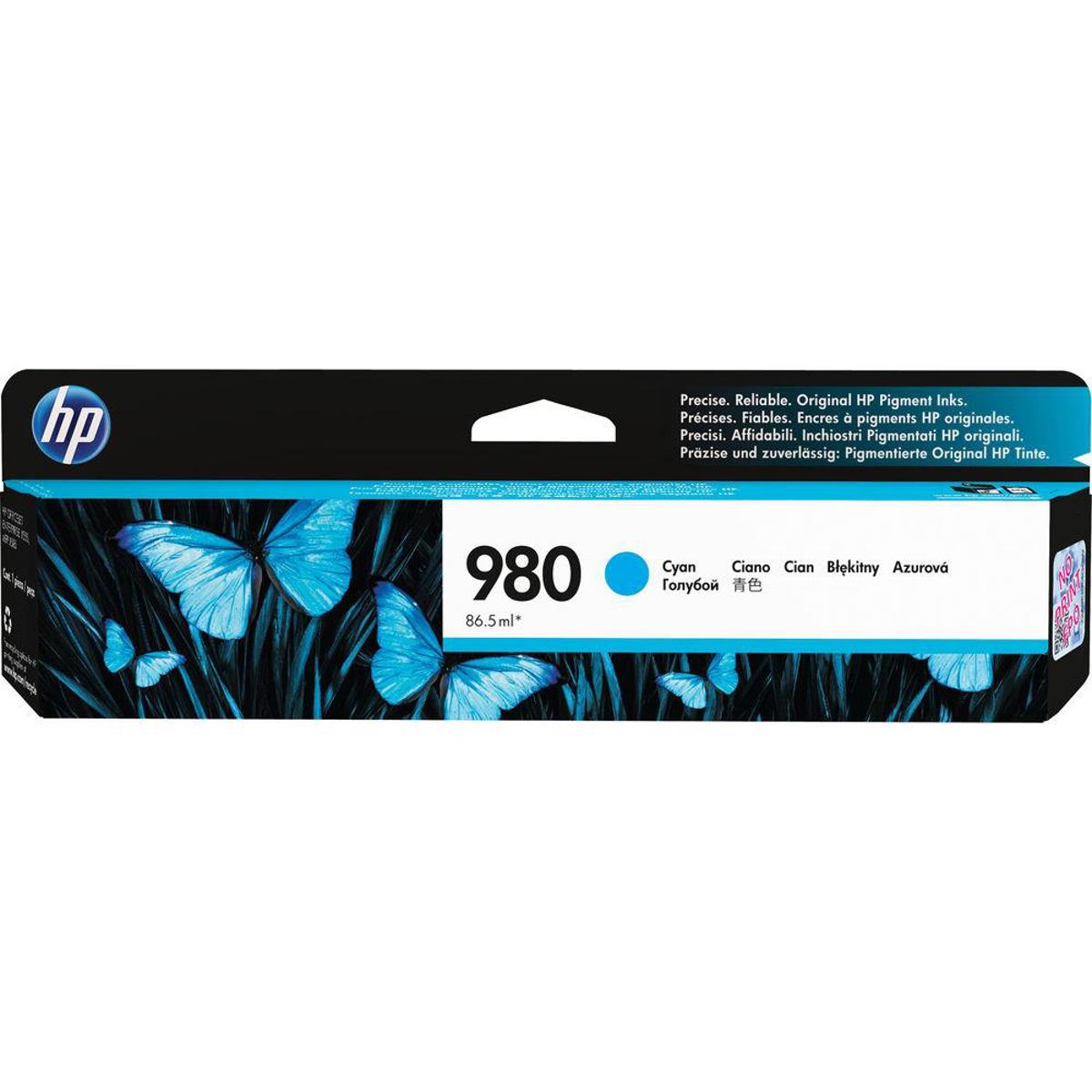 

HP Hewlett Packard 980 Cyan Original Ink Cartridge, 6600 Pages Yield