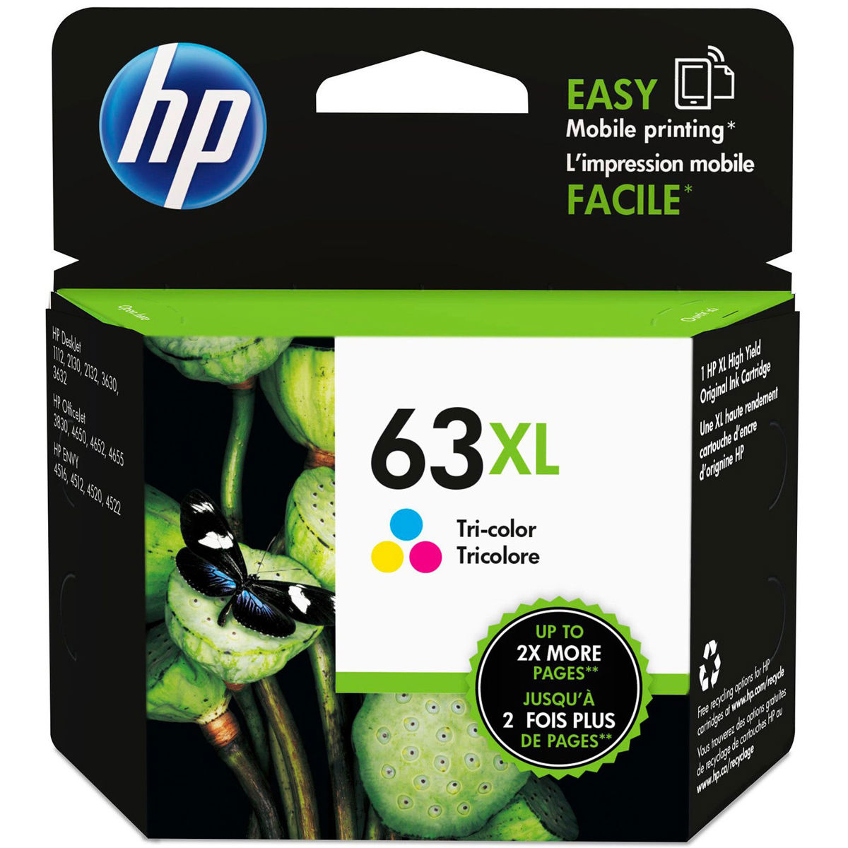 

HP 63XL High Yield Tri-Color Original Ink Cartridge, 330 Pages