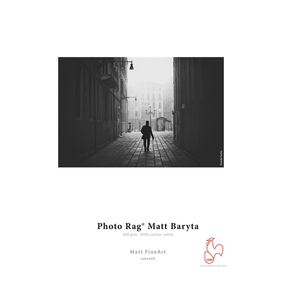 

Hahnemuhle Photo Rag Matt Baryta FineArt Inkjet Paper, 308gsm, Roll 24" x 39'