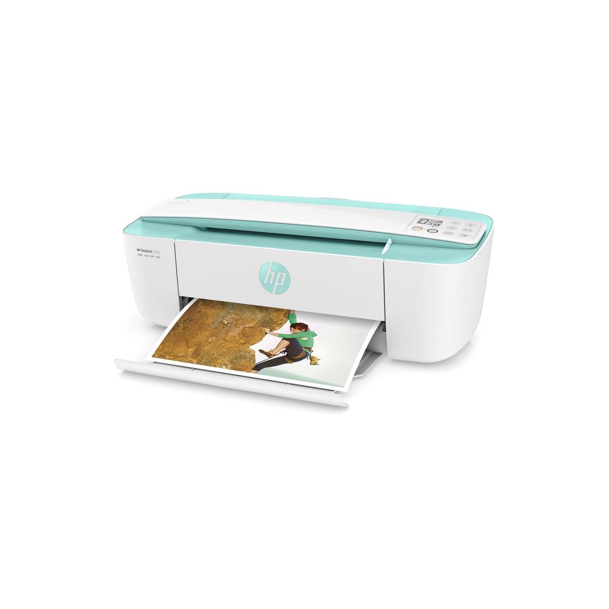 

HP DeskJet 3755 All-In-One Wireless Inkjet Printer, Sea Foam Green