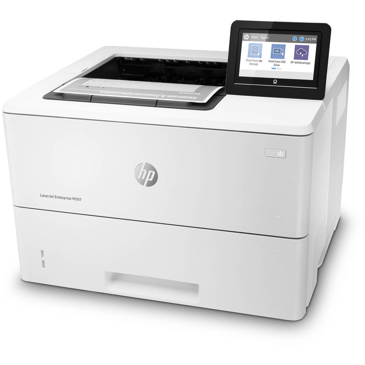 

HP LaserJet Enterprise M507dng Laser Printer, Up to 45ppm, Ethernet Connectivity