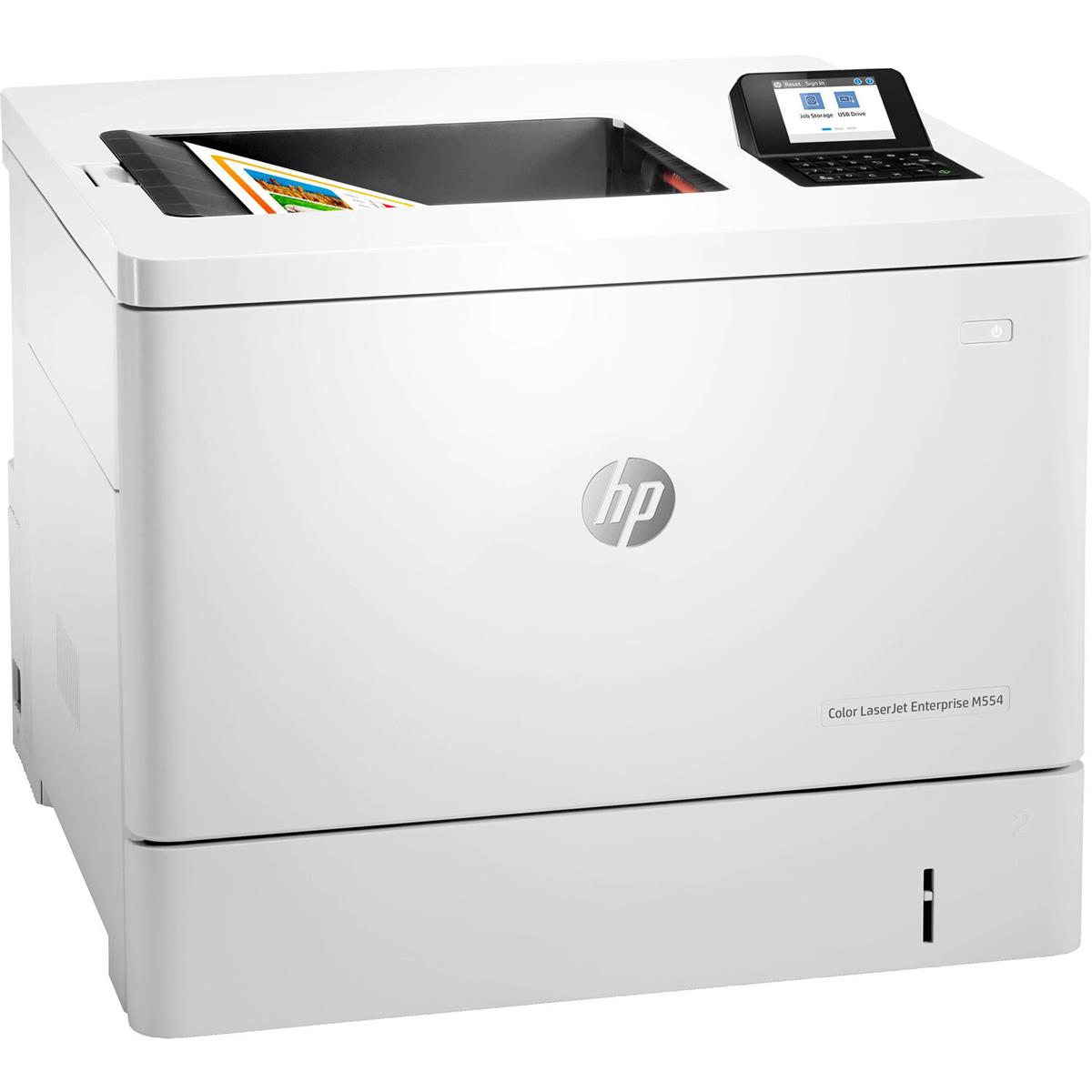 Image of HP Color LaserJet Enterprise M554dn Wireless Duplex Color Laser Printer