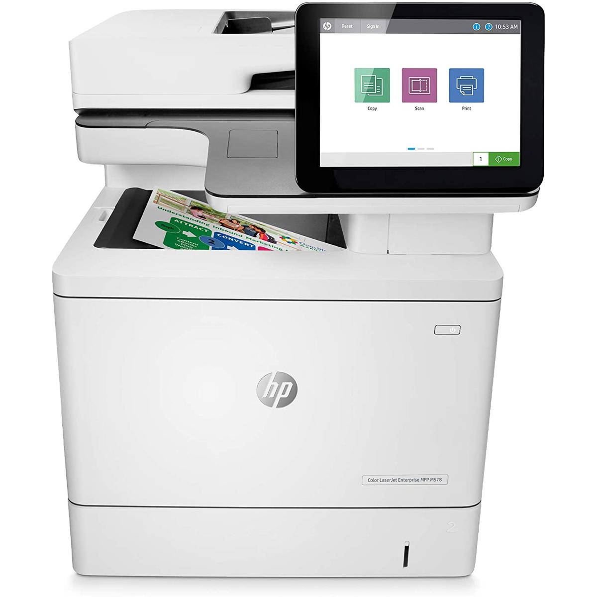 

HP Color LaserJet Enterprise MFP M578dn Wireless Duplex Laser Printer