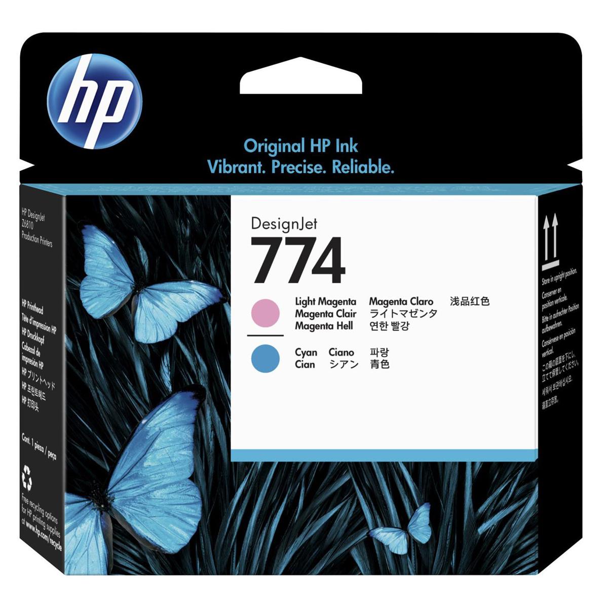

HP 774 DesignJet Light Magenta/Light Cyan Printhead