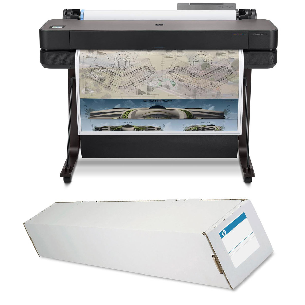 

HP DesignJet T630 Large Printer 36" Color Inkjet Plotter with Paper Roll