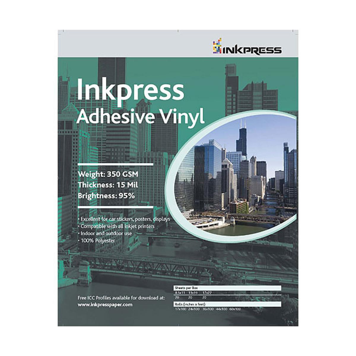 Image of Inkpress AV172220 Adhesive Vinyl Signage Media