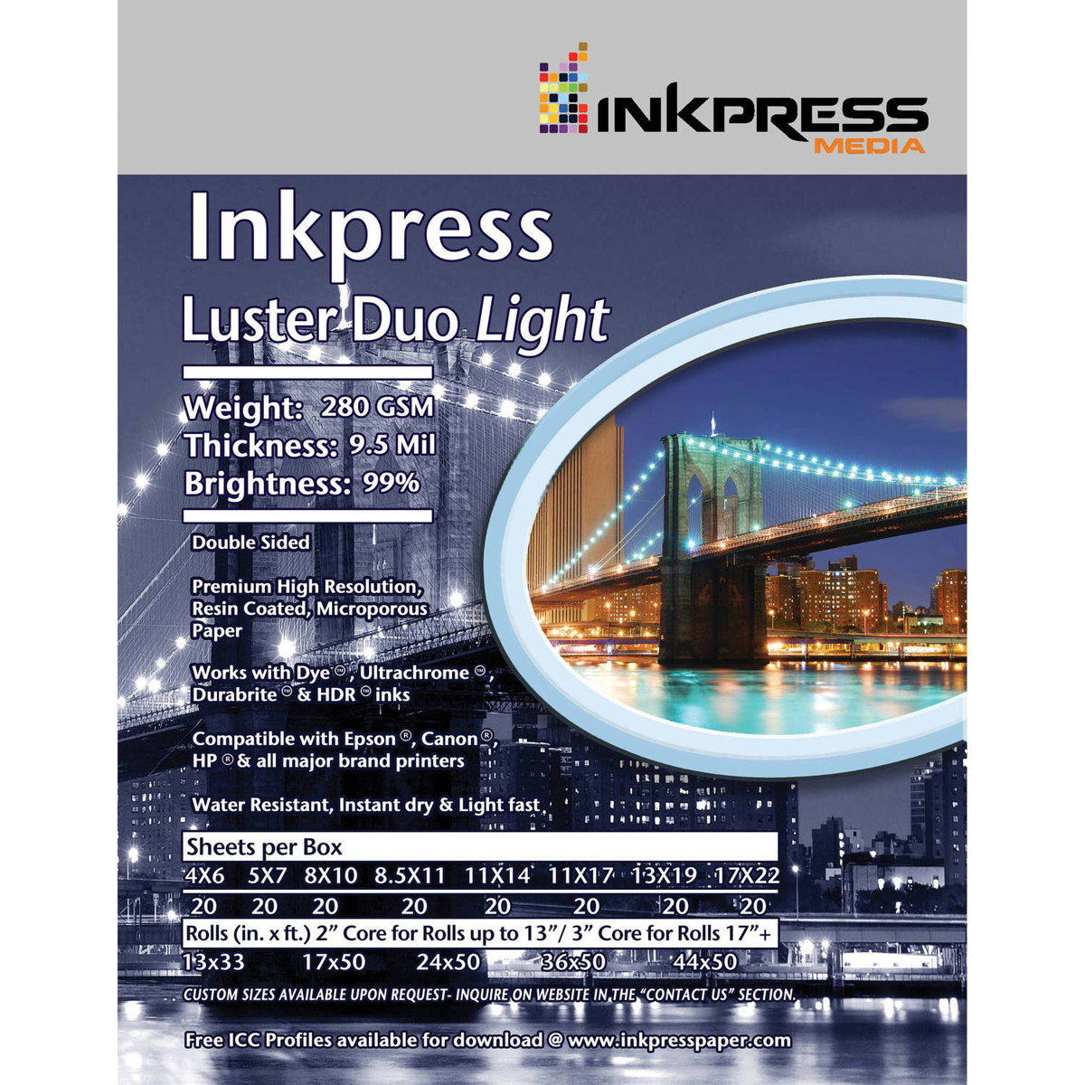 Photos - Office Paper Inkpress Duo Luster Photo Paper , 20 Sheets Double-Sided LD8(8.5x11")