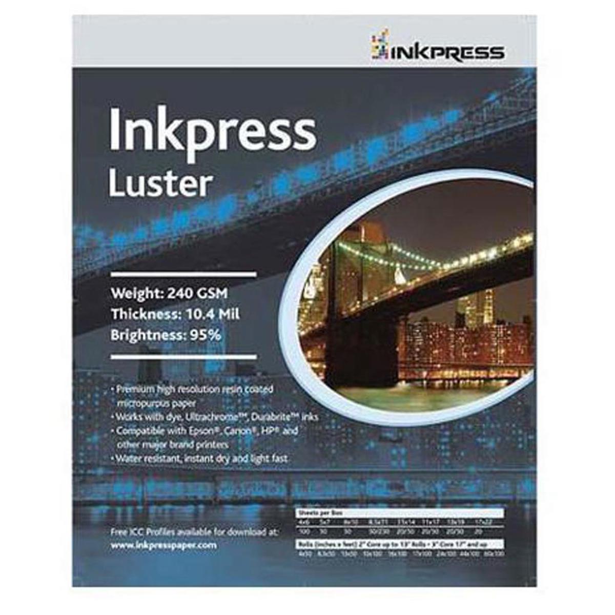 Inkpress Luster Premium Photo Paper (11x17"), 250 Sheets