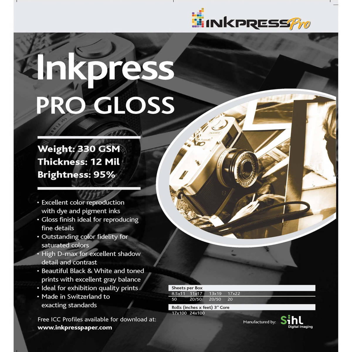 

Inkpress InkJet Glossy Photo Paper(44"x100' Roll)