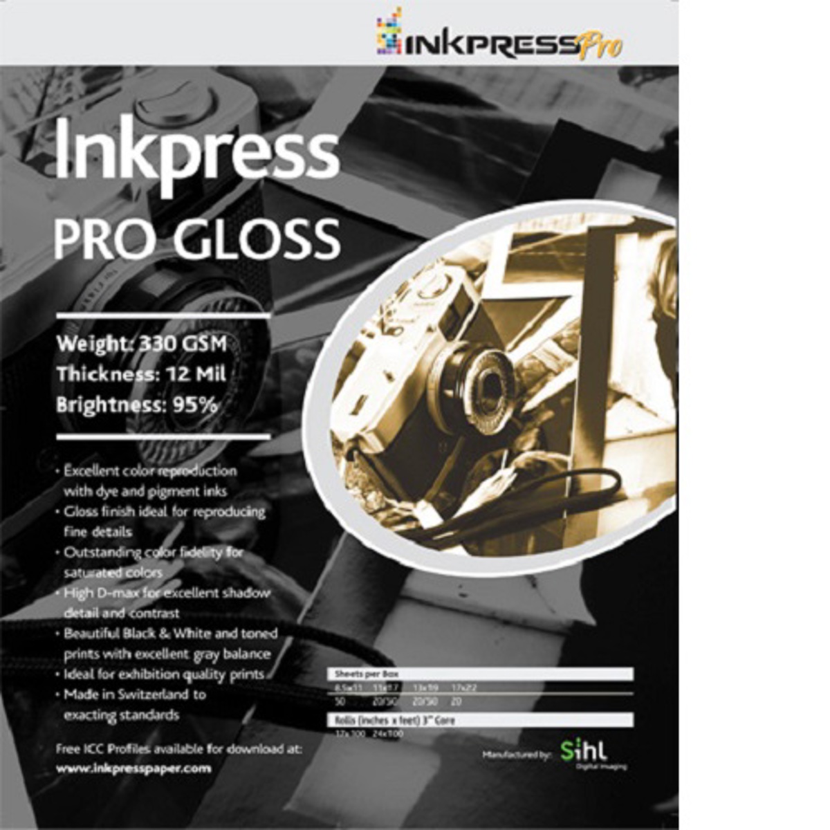 

Inkpress Pro Gloss Glossy Photo Paper (8.5x11"), 25 Sheets