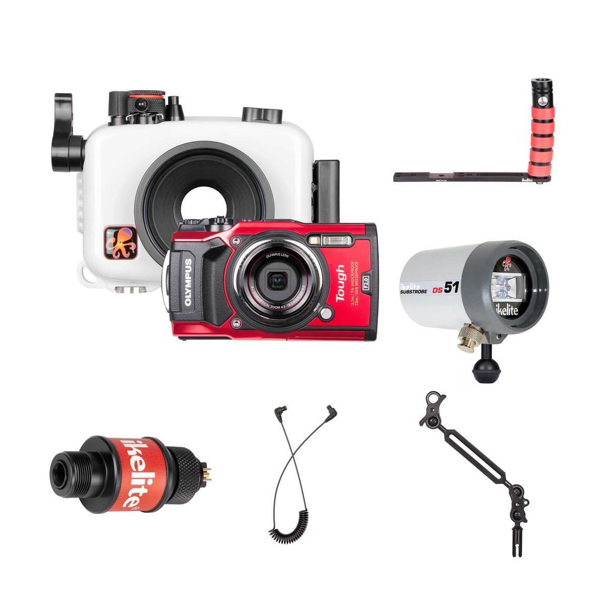 

Ikelite Underwater Housing with Olympus Tough TG-5 Camera and Strobe Deluxe Kit