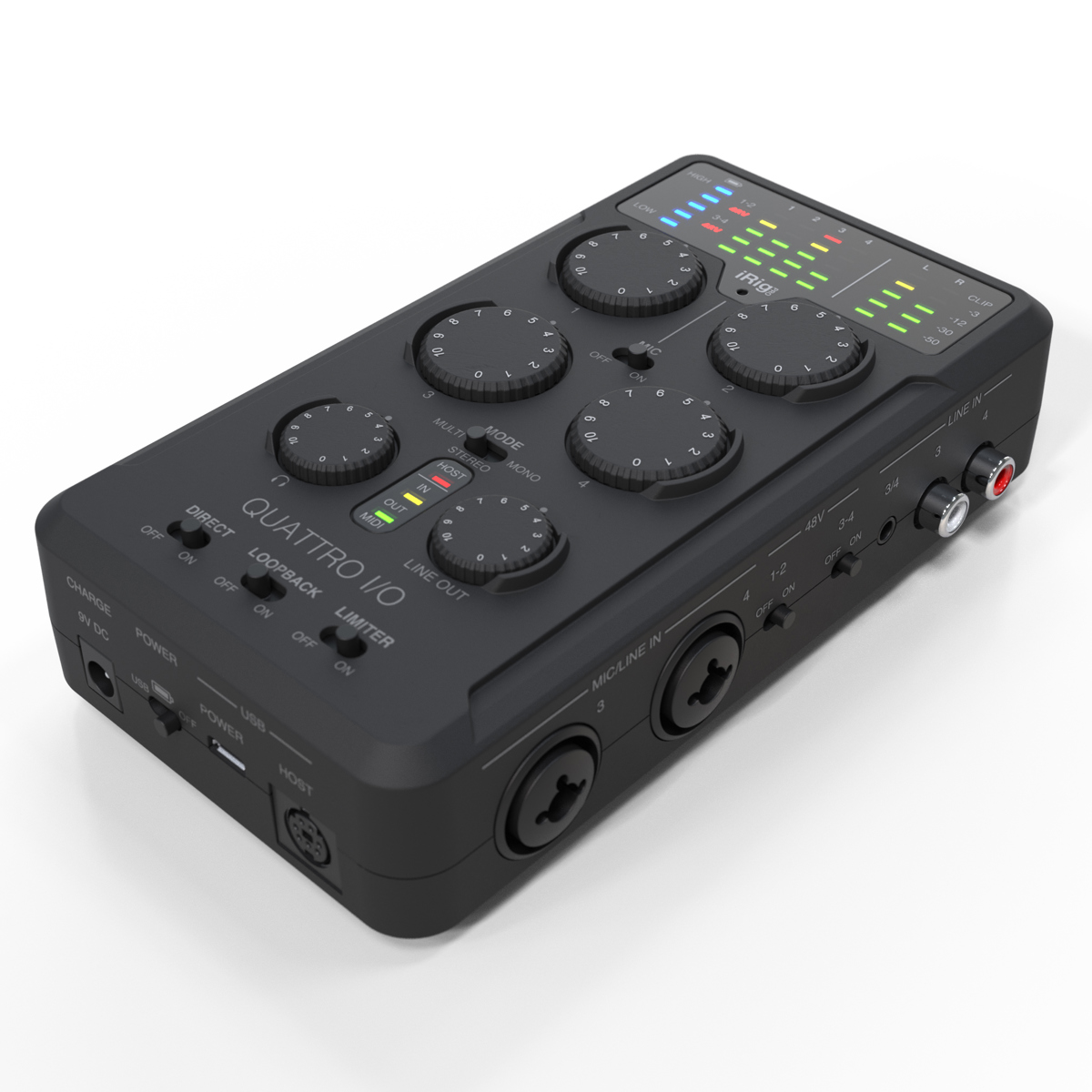 

IK Multimedia iRig Pro Quattro I/O Recording Interface/Mixer Deluxe Bundle