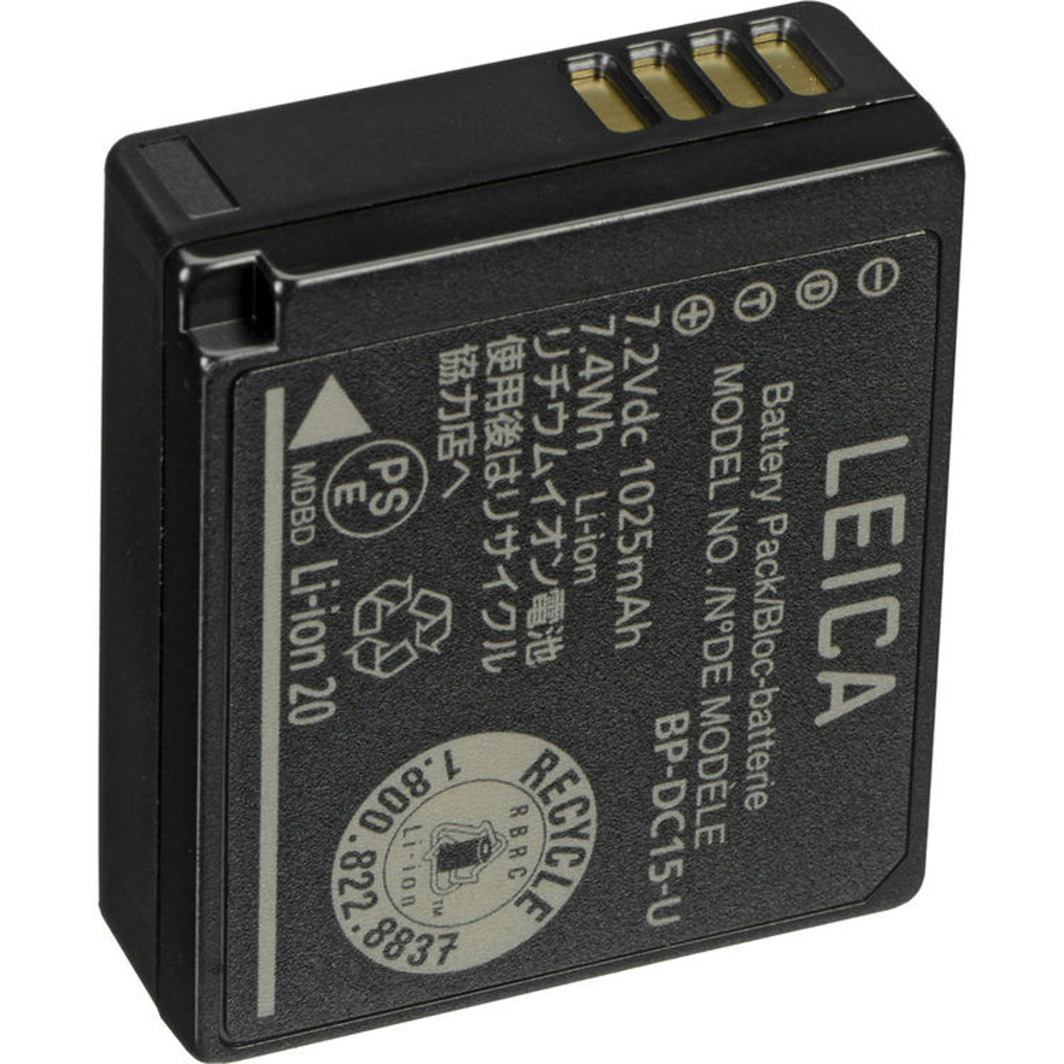 Image of Leica BP-DC15 7.2V 1025mAh Rechargeable Lithium-Ion Battery for D-LUX (Typ 109)