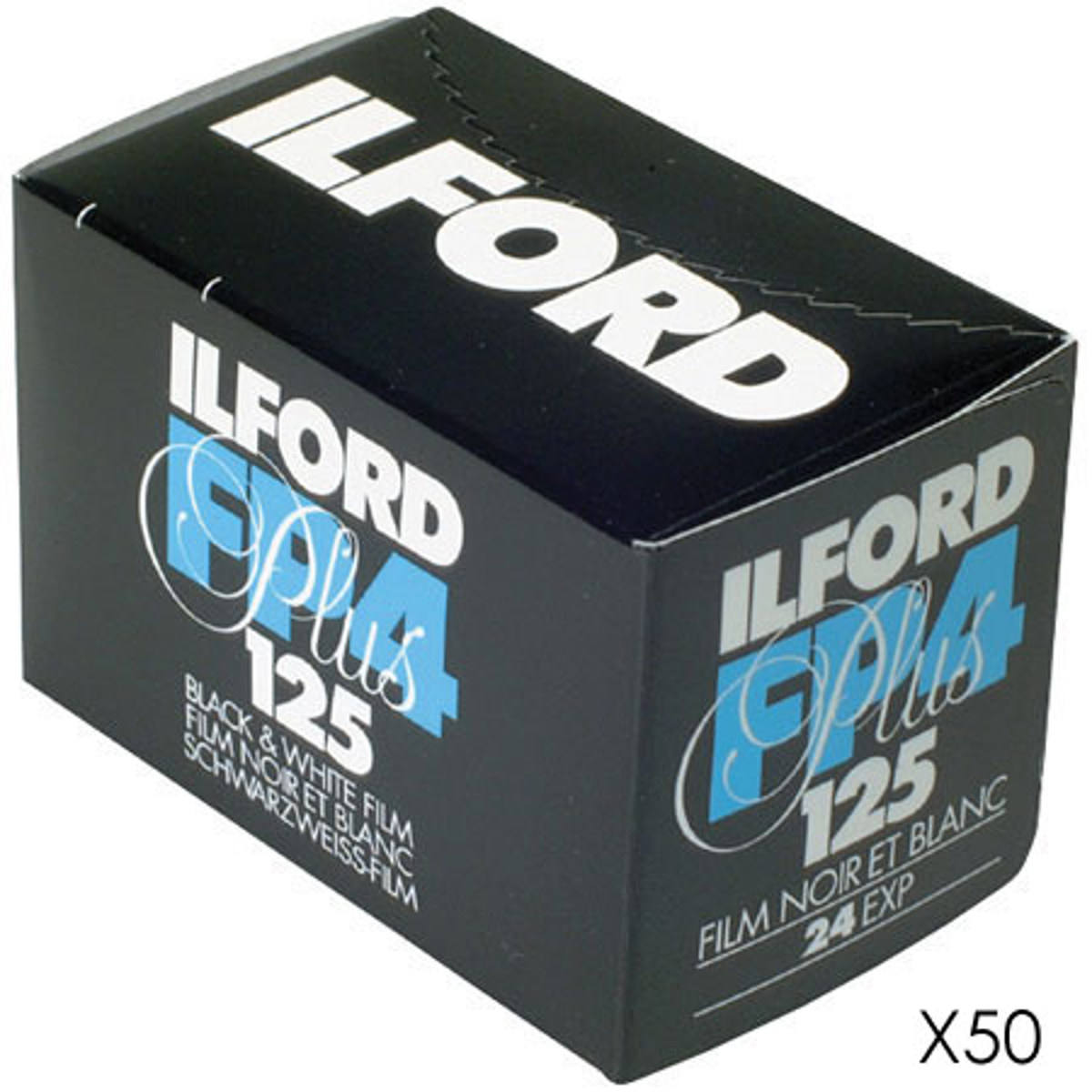 

Ilford FP4 Plus Black and White Film, ISO 125, 35mm, 24 Exposures - Propack 50