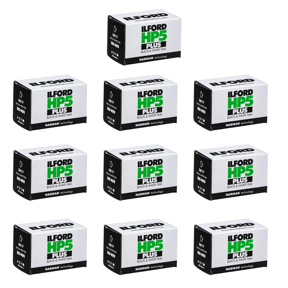 

Ilford HP-5 Plus B&W Film, ISO 400, 35mm, 36 Exposures - 10 Pack