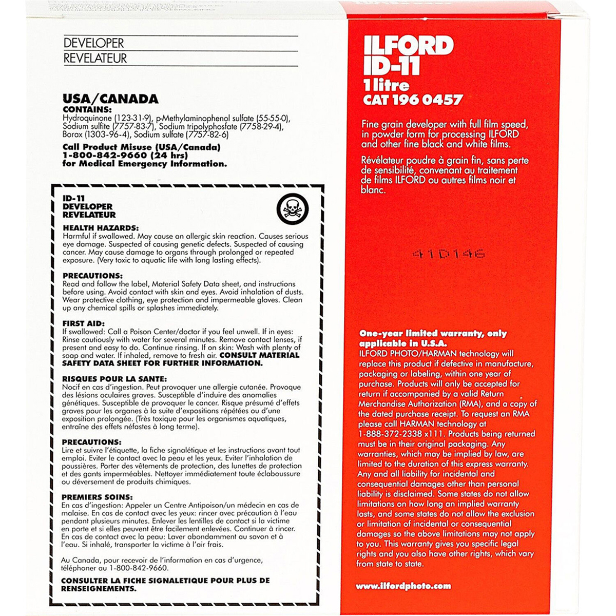 

Ilford lford ID-11 Film 1L Developer Powder for Black & White Film